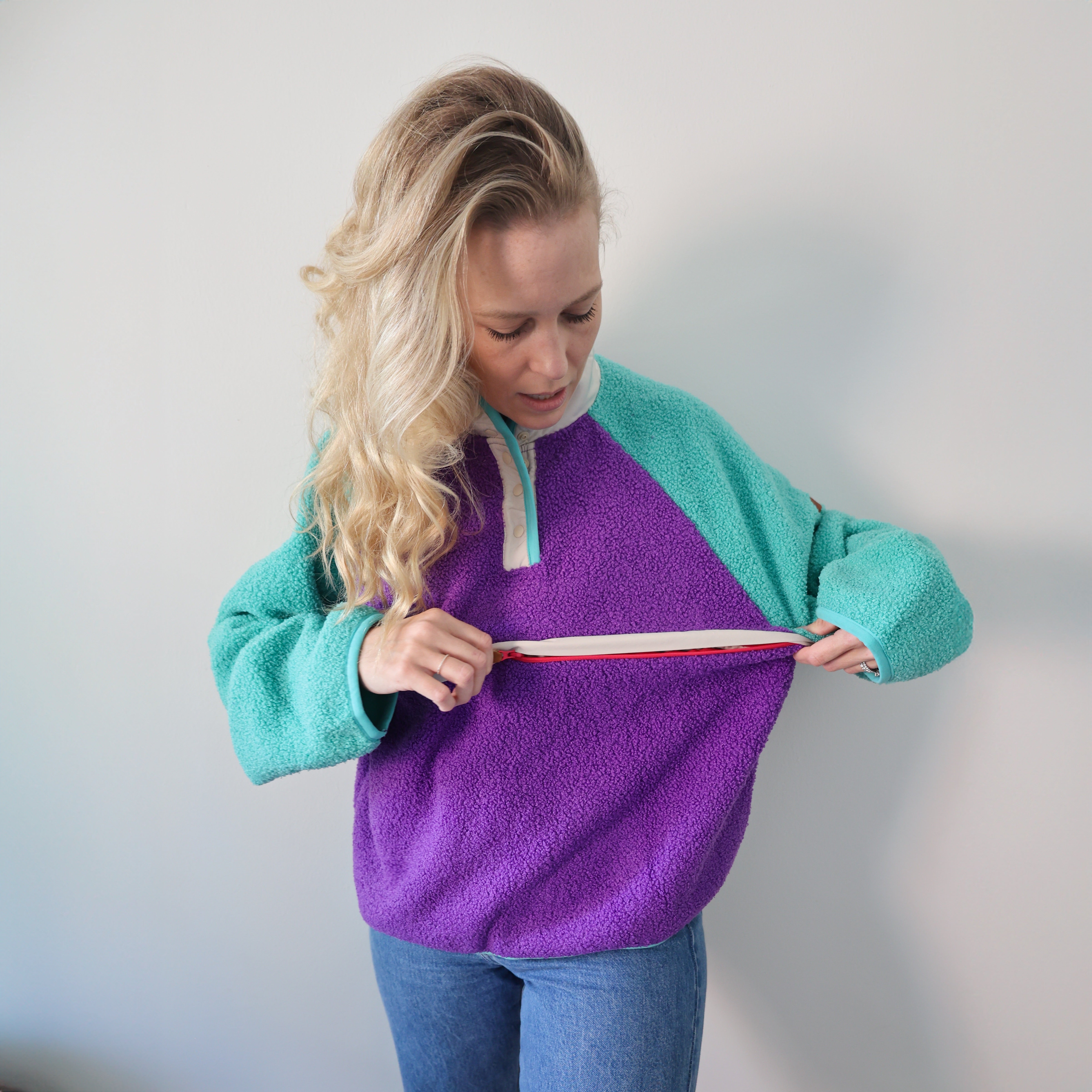 Breastfeeding Fleece Retro Purple