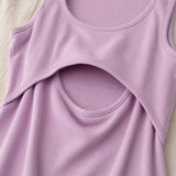 St Tropez Ribbed Vestito per l'allattamento Lilla