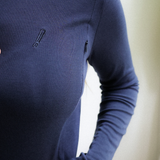 Maglietta allattamento manica lunga blu navy