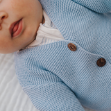 Cardigan blu chiaro con bottoni