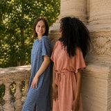 Barcelona Breastfeeding T-Shirt Dress Rusty Striped