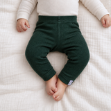 Ribbed Leggings in bambù color oliva