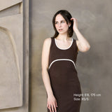 St Tropez Ribbed Breastfeeding Dress Chocolate
