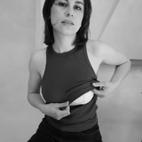 Breastfeeding Ribbed Canotta Nero