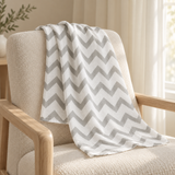 Coperta grande in mussola Zig Zag