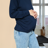 Maternity Sweatshirt - Navy Blue