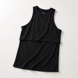 Breastfeeding Ribbed Canotta Nero