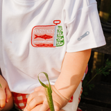 Maglietta da bambino oversize White Sardines