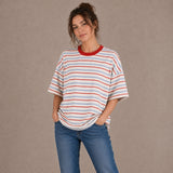 Oversized Breastfeeding Tee Retro Stripe