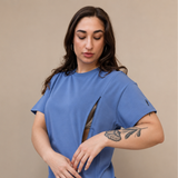 Maglietta oversize per l'allattamento Navy