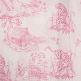 Accappatoio donna rosa Toile de Jouy Bamboo