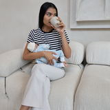 Breastfeeding T-Shirt Navy Stripes