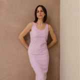St Tropez Ribbed Vestito per l'allattamento Lilla