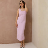 St Tropez Ribbed Vestito per l'allattamento Lilla