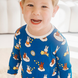 Child wearing the Children's Miffy Starry Sleep bamboo pyjama set