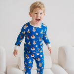 Child wearing the Children's Miffy Starry Sleep bamboo pyjama set