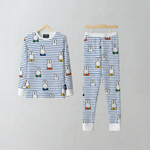 Children's Miffy Peek-a-Boo Blue bamboo pyjama set, front view