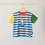 Miffy Maglietta a righe con collo a giro "On the Move" per bambini, vista frontale