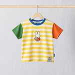 Miffy in Bloom striped ringer children's T-shirt, front view