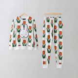 Miffy: set da salotto in bambù con stampa a tulipani “Meadow”, vista frontale