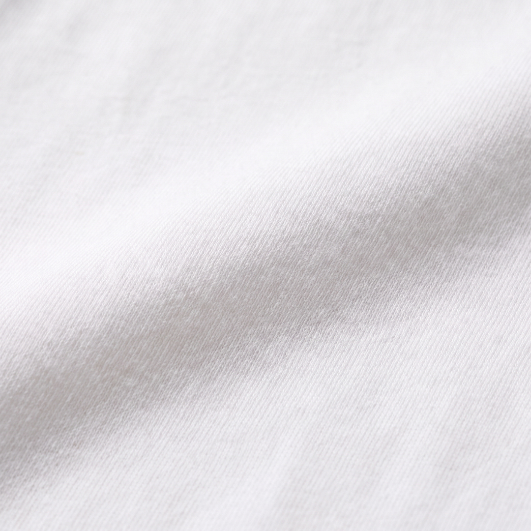 Close-up of the soft bamboo fabric of the Miffy white breastfeeding T-shirt