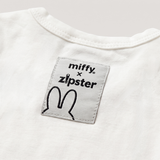 Miffy x Zipster etichetta tessuta sul body in bambù stile pop art Retro Miffy body in bambù stile pop art per neonati