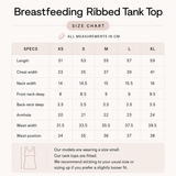 Breastfeeding Ribbed Tank Top White