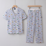Set pigiama da donna Miffy Peek-a-Boo Blue in bambù, vista frontale