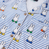 Dettaglio di design del completo pigiama da donna Miffy Peek-a-Boo Blue in bambù